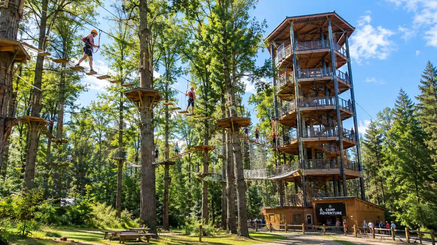 Parco Avventura Camp Adventure: Il Percorso sugli Alberi Più Grande della Danimarca